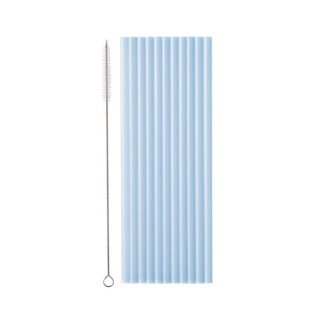 Słomki plastikowe, 23 cm, błękitny (1 op. / 12 szt.)