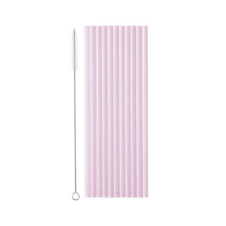 Słomki plastikowe, 23 cm, fioletowy (1 op. / 12 szt.)