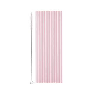Słomki plastikowe, 23 cm, różowy (1 op. / 12 szt.)