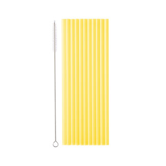 Słomki plastikowe, 23 cm, żółty (1 op. / 12 szt.)