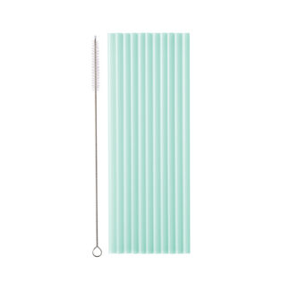 Słomki plastikowe, 23 cm, szałwiowy (1 op. / 12 szt.)