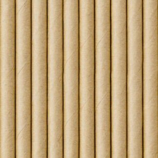 Słomki papierowe, kraft, 19.5cm (1 op. / 250 szt.)
