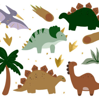Tatuaże Dinozaury, mix (1 op. / 13 szt.)