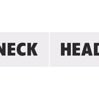 Tabliczki tekturowe Head & Neck (1 op. / 2 szt.)