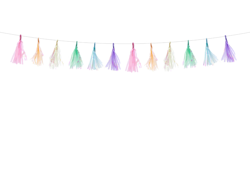 Girlanda frędzle, mix, 1,2m