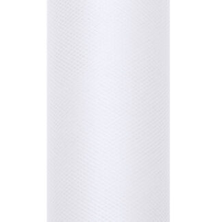 Tiul gładki, biały, 0,15 x 9m