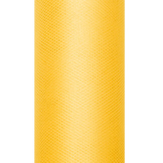 Tiul gładki, żółty, 0,15 x 9m (1 szt. / 9 mb.)