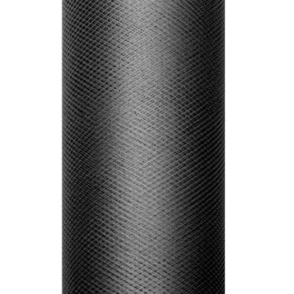 Tiul gładki, czarny, 0,15 x 9m (1 szt. / 9 mb.)