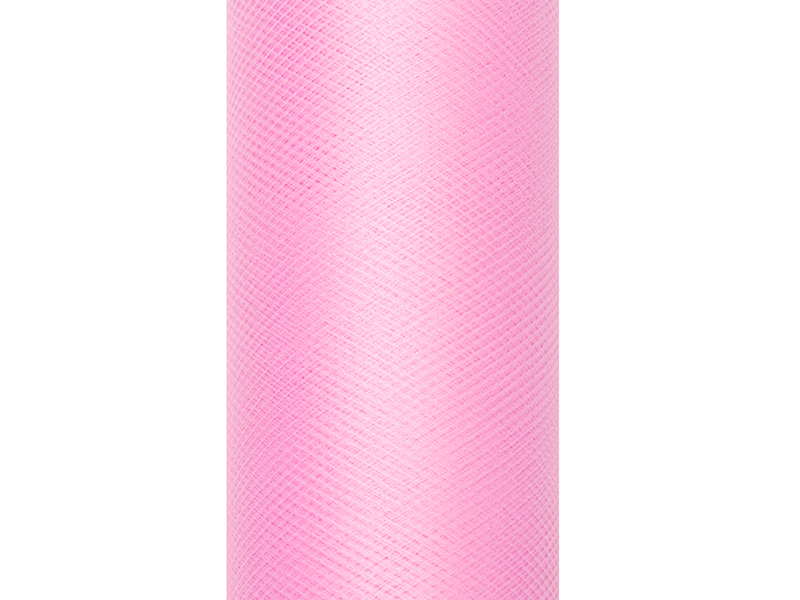 Tiul gładki, j. różowy, 0,15 x 9m (1 szt. / 9 mb.)