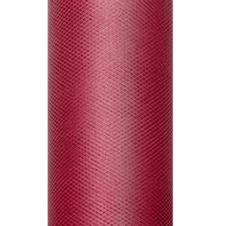 Tiul gładki, bordo, 0,15 x 9m (1 szt. / 9 mb.)