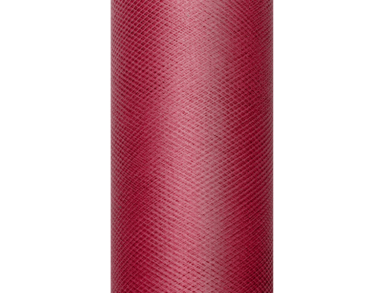 Tiul gładki, bordo, 0,15 x 9m (1 szt. / 9 mb.)