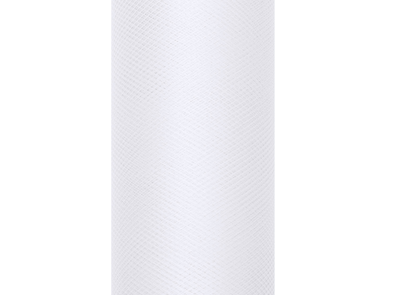 Tiul gładki, biały, 0,8 x 9m