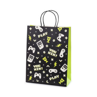 Torebka na prezenty Gamepady, 10x24x32 cm, mix