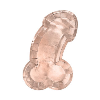 Talerzyki Same penis forever, różowe złoto, 26.5×15.5cm (1 op. / 6 szt.)