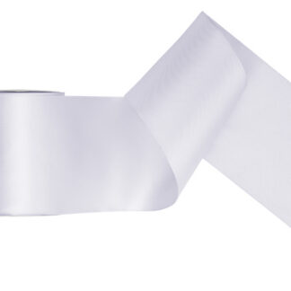 Tasiemka satynowa, biały, 100mm/25m (1 szt. / 25 mb.)
