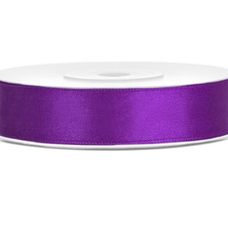 Tasiemka satynowa, purpura, 12mm/25m (1 szt. / 25 mb.)
