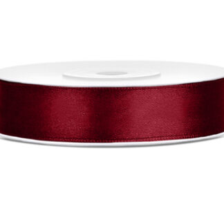 Tasiemka satynowa, bordo, 12mm/25m (1 szt. / 25 mb.)