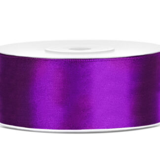 Tasiemka satynowa, purpura, 25mm/25m (1 szt. / 25 mb.)