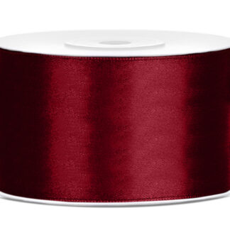 Tasiemka satynowa, bordo, 38mm/25m
