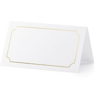 Wizytówki na stół – Ramka, złoty, 9,5×5,5cm (1 op. / 10 szt.)