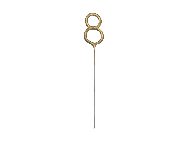 Zimne ognie Cyfra 8, złoty, 15cm