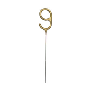 Zimne ognie Cyfra 9, złoty, 15cm
