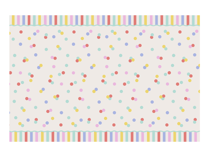 Obrus papierowy Konfetti, 180x120 cm, mix