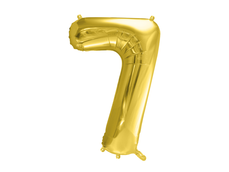Balon foliowy Cyfra ''7'', 72cm, jasny złoty