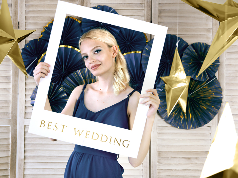 Zestaw z ramką selfie - Best Wedding - obrazek 6