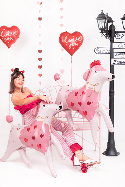 Balon foliowy Pudel, 119x108 cm, mix - obrazek 5