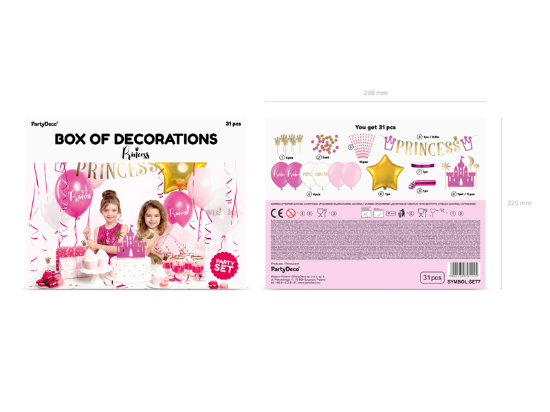 Zestaw dekoracji party - Princess - obrazek 4
