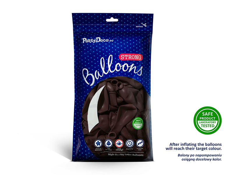 Balony Strong 30 cm, Pastel Prune (1 op. / 100 szt.) - obrazek 5