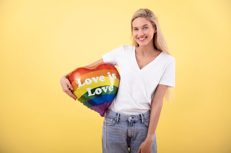 Balon foliowy Love is Love, 35cm, mix - obrazek 2