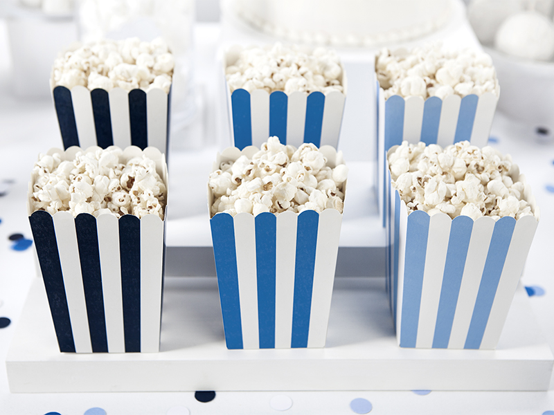 Pudełka na popcorn, 7,5 x 7,5 x 12,5 cm (1 op. / 6 szt.) - obrazek 3