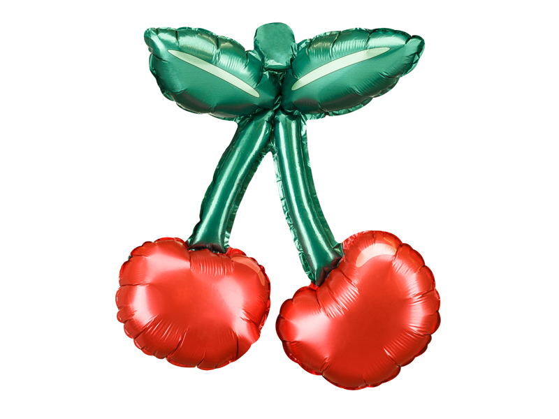 Balony foliowe do girland Wisienki, 28x31 cm, mix (1 op. / 3 szt.)