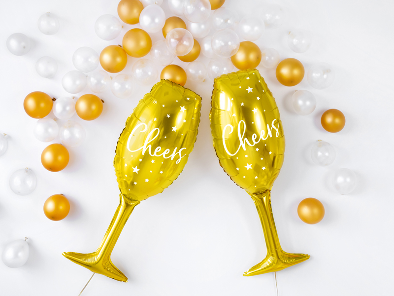 Balony Strong 27cm, Metallic Gold (1 op. / 100 szt.) - obrazek 2