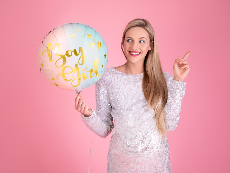Balon foliowy Boy or Girl, 35cm, mix - obrazek 2