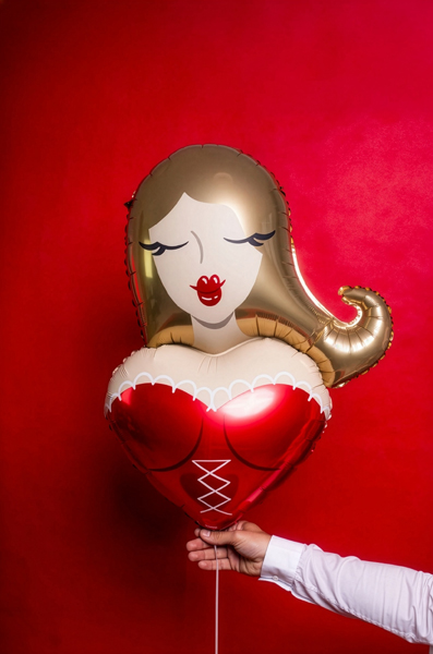 Balon foliowy Dziewczyna, 57x74,5cm, mix - obrazek 2