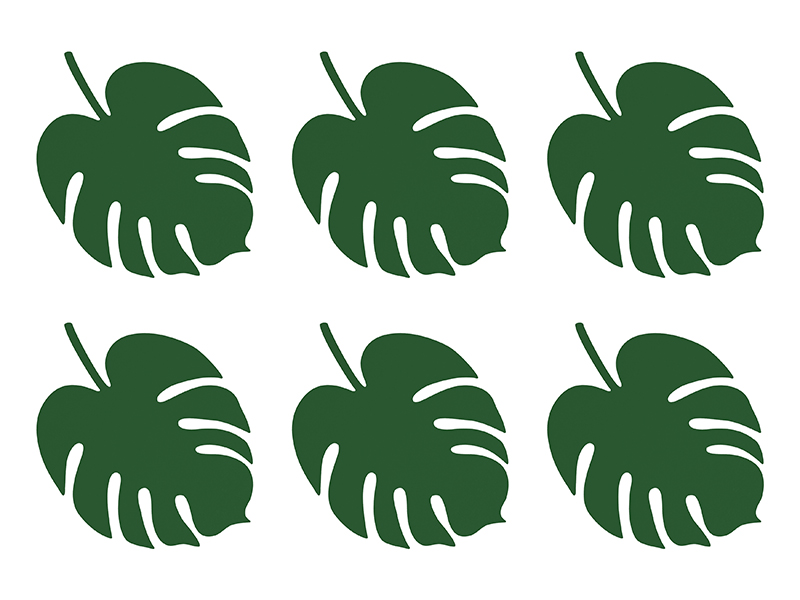 Wizytówki na stół Aloha - Monstera (1 op. / 6 szt.)