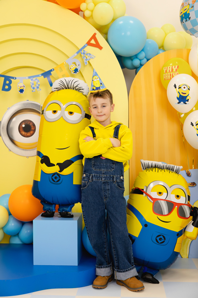 Balon foliowy Minionek Tim, 40x100 cm, mix - obrazek 3