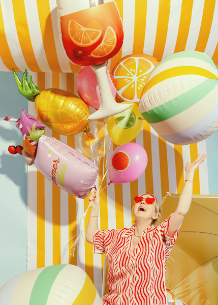 Balon foliowy Koktajl, 47x79 cm, różowy - obrazek 5