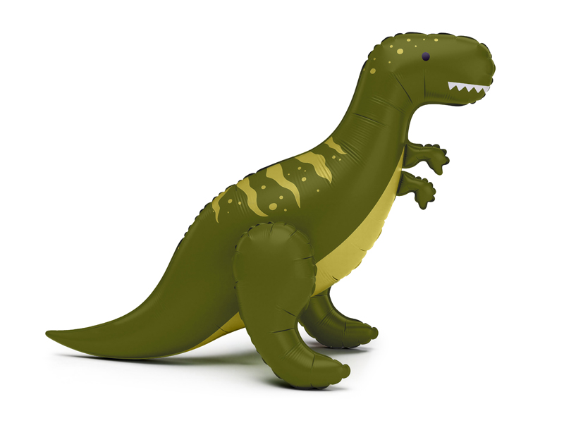 Stojący balon foliowy T-Rex, 93x79 cm, zielony