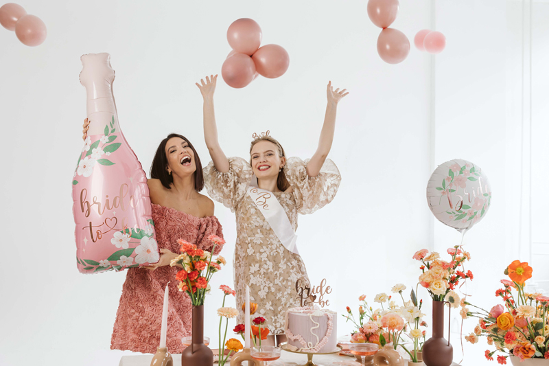 Balon foliowy Butelka Bride to be, 49.5x108.5 cm, mix - obrazek 3