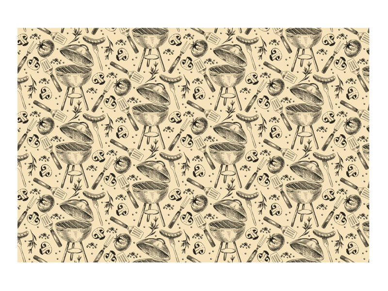 Obrus papierowy Grill, mix, 180x120 cm