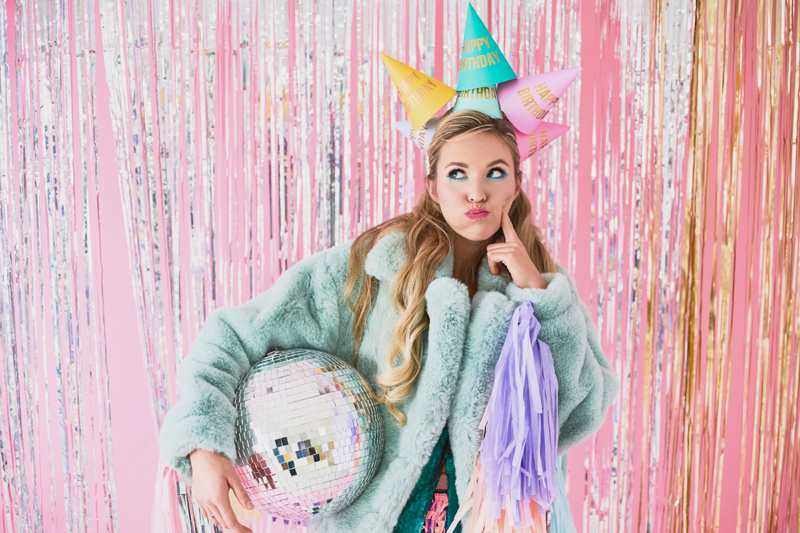 Czapeczki Happy Birthday, mix, 16cm (1 op. / 6 szt.) - obrazek 3