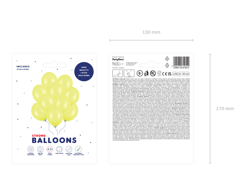 Balony Strong 30cm, Pastel Lemon Zest (1 op. / 10 szt.) - obrazek 2