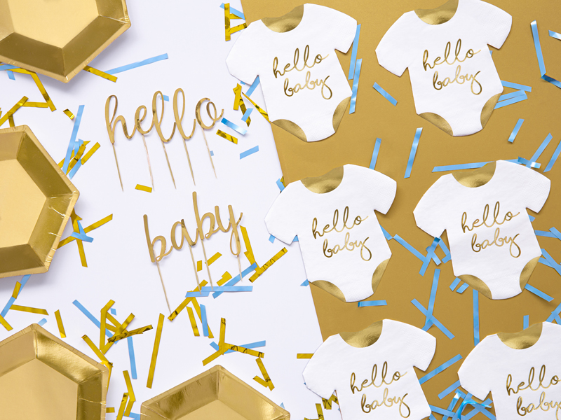 Serwetki Śpioszki - Hello Baby, biały, 16x16cm (1 op. / 20 szt.) - obrazek 2