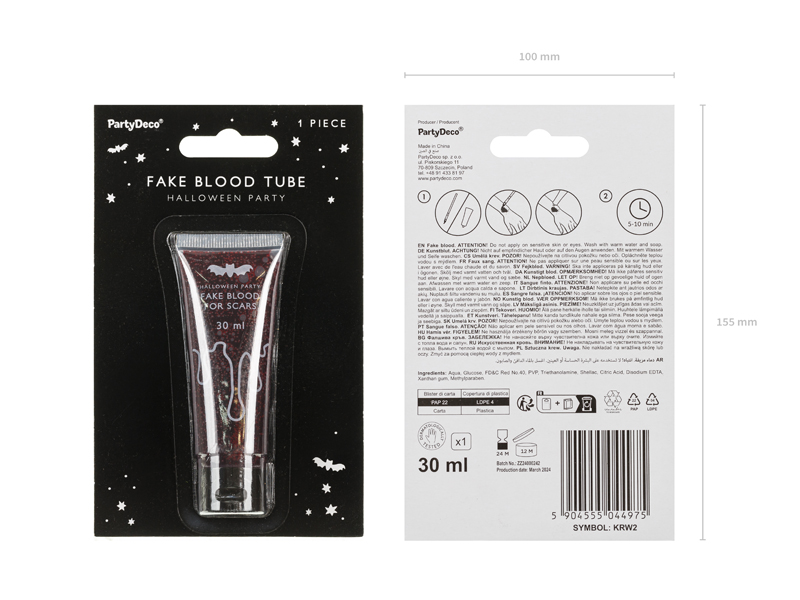Sztuczna krew w tubie, 30 ml - obrazek 3