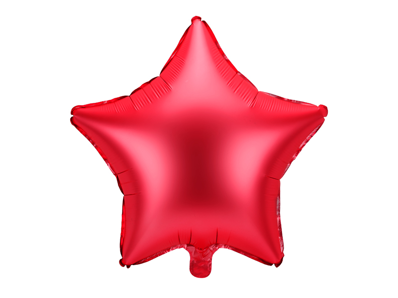 Balon foliowy Gwiazdka, 40cm, czerwony