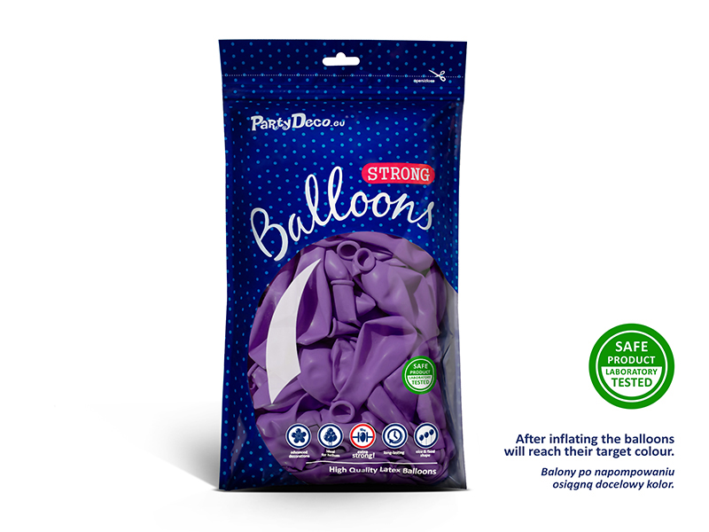 Balony Strong 30cm, Pastel Lavender Blue (1 op. / 50 szt.) - obrazek 2